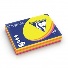 Trophee A4 papier FLUO ASSORTI 80 gram Trophee A4 papier FLUO ASSORTI 80 gram